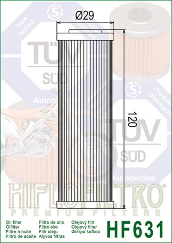 Beta RR 4T Öljynsuodatin HF631
