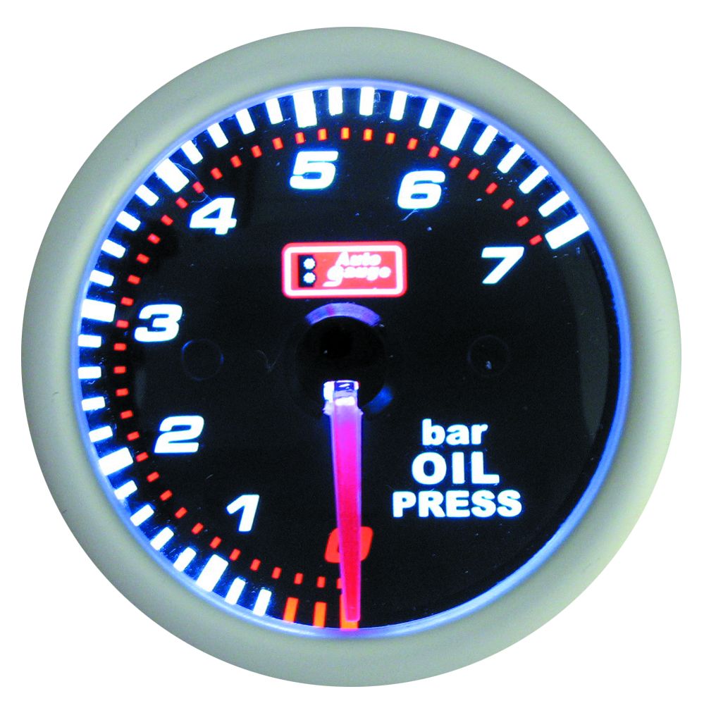 Autogauge Öljynpainemittari 52mm Smoke